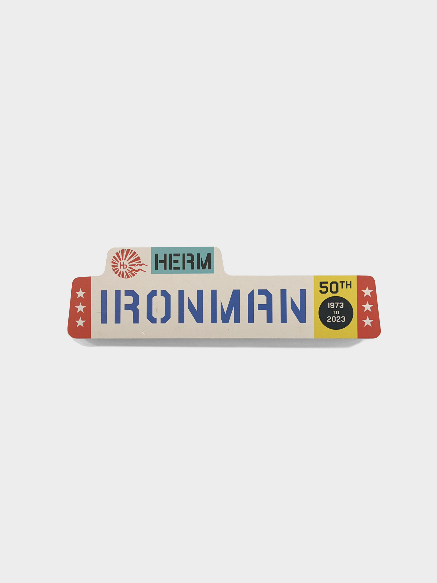 Hb 50th Iron Man Mini Sign / WHITE / Limited Ed 50