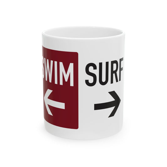Swim Surf Arrow Ceramic Mug