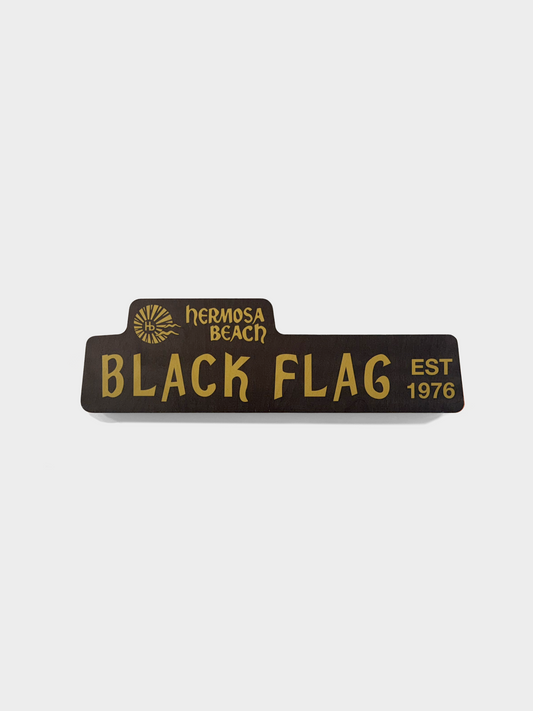 Hb Black Flag Mini Sign
