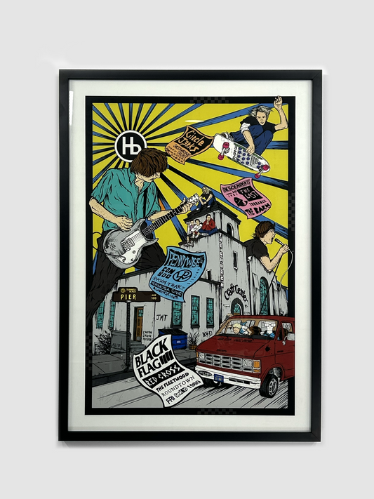 Hermosa Surf Skate Mural Framed Print * STUDIO SAMPLE SALE ITEM *